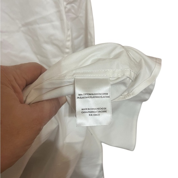 Rank 45 Mens Button Up Shirt Large Contrast Flip Cuff Knit Patterned Stretch - Picture 4 of 4